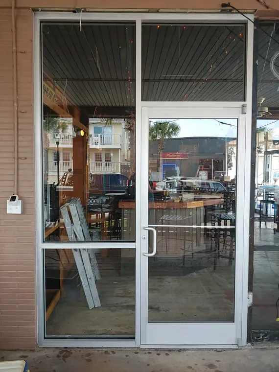 Glass window repair was done for a restaurant in Jacksonville, FL