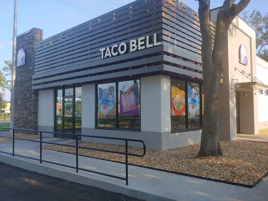 Exterior glass door installation for Taco Bell in Jacksonville, FL